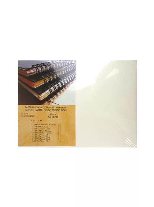 Hátlap, A3, 250 g. bőrhatású 100 db/csomag, EVOffice fehér