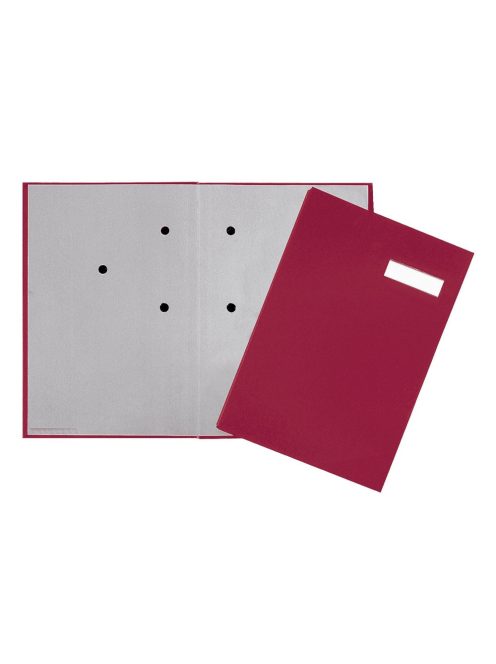 Aláírókönyv, 20lap, A4 Pagna 24192 műanyag borító, piros