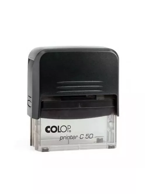 Bélyegző C50 Printer Colop átlátszó fekete ház/fekete párna