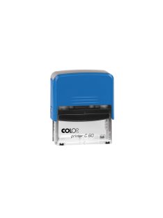   Bélyegző C60 Printer Colop átlátszó kék ház/fekete párna