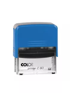   Bélyegző C60 Printer Colop átlátszó kék ház/fekete párna