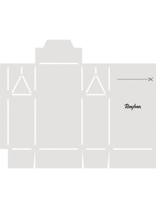 Hajtogatósablon ajándékdoboz közepes, a kész doboz 7x4x12,5cm