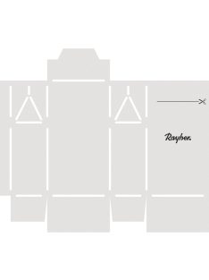   Hajtogatósablon ajándékdoboz mini, a kész doboz 6x3,5x11cm