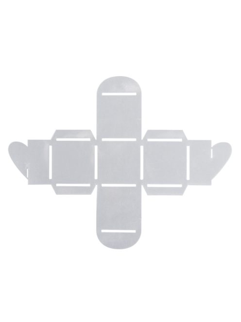 Papírsablon díszdoboz szív és lóhere, a kész doboz mérete: 4,5x4,5x4,5cm, 2 db