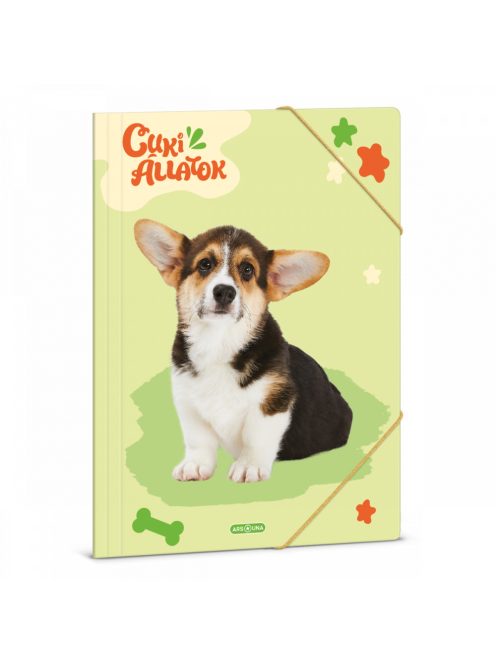 Ars Una Cuki Állatok-Welsh Corgi A/4 gumis dosszié