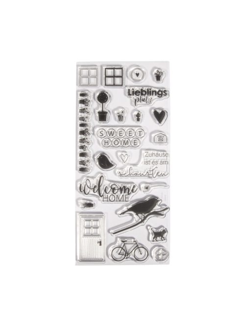 Clear Stamps - "Welcome Home", 97x205mm, 23 Motive, SB-Btl. 1Bogen