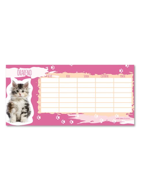 Ars Una Cuki állatok-kismacska órarend