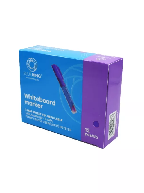Táblamarker 3mm, kerek, cserélhető betétes, Bluering kék