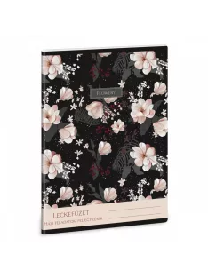 Ars Una Flowery black A/5 leckefüzet