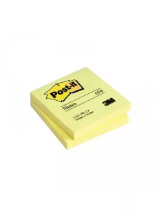   Jegyzettömb öntapadó, 76x76mm, 100lap, 3M 654 Post-It, sárga