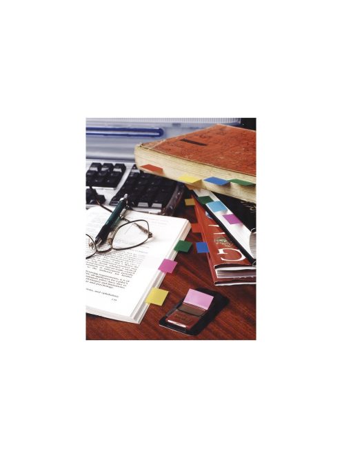 Jelölőcímke 25,4x43,2mm, 50lap, műanyag, 3M 680-1 piros