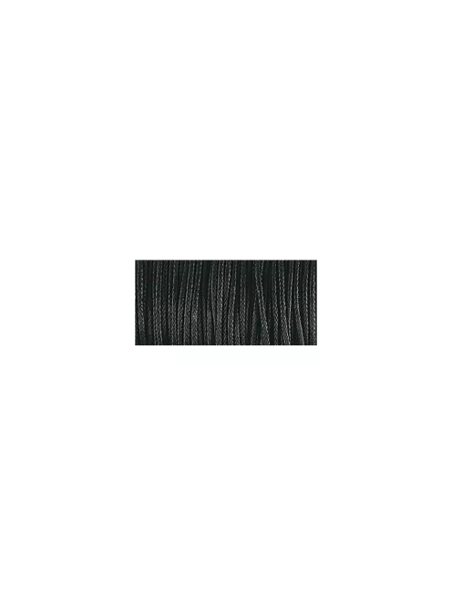 Pamutzsinór, viaszolt, fekete, 1 mm átm.,50 m/tek.