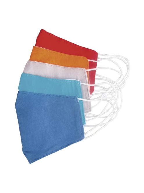 Mund-Nasen-Maske mit Elastikbänder, bunt, 105g/m?außen, 75g/m?innen, 5 db