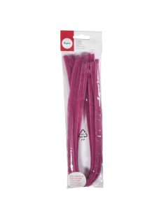 Zseníliadrót, 50 cm, pink,10 db, 9 mm vastag