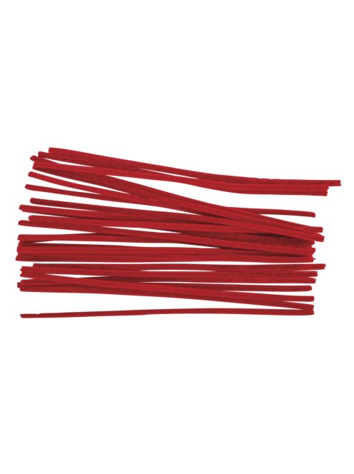 Zseníliadrót, 30 cm, piros, csom. 25 db, 6 mm vastag