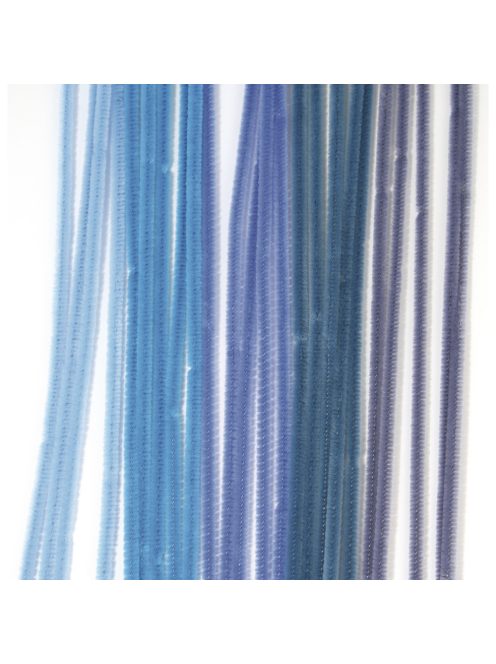 Zseníliadrót, 30 cm, kék árnyalatok vegyesen, csom. 25 db, 6 mm vastag