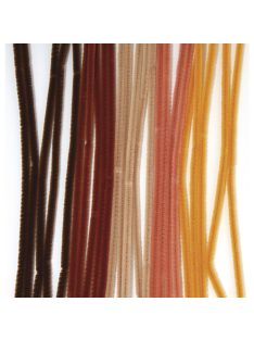   Zseníliadrót, 30 cm, barna árnyalatok vegyesen, csom. 25 db, 6 mm vastag