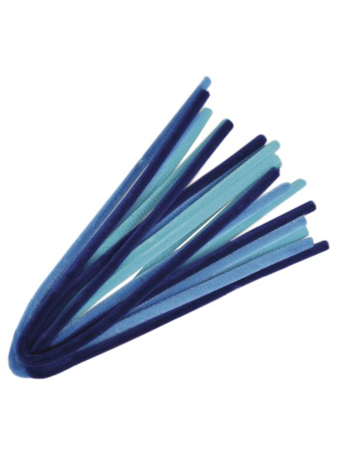 Zseníliadrót-keverék, kék árnyalatok,50 x 0, 9 cm, 10 db