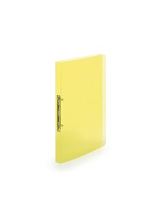   Gyűrűskönyv A4, 2 gyűrűs 2cm gerinc áttetsző PP,  Karton P+P Lines sárga
