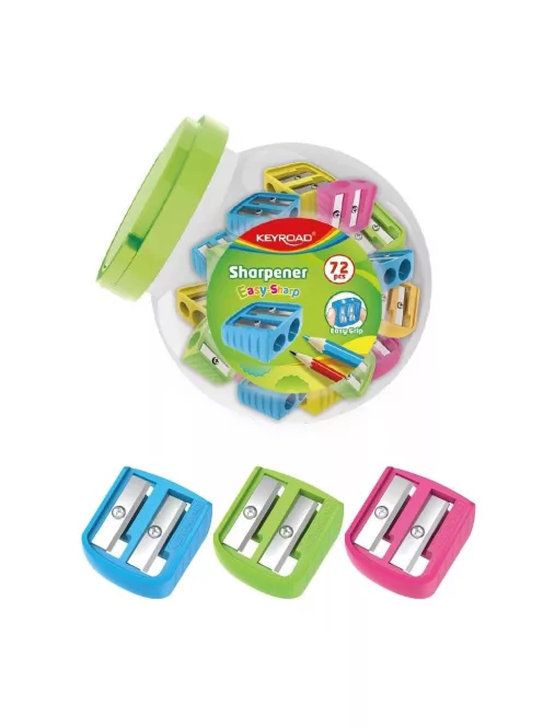 Hegyező 2 lyukú Keyroad Easy-sharp vegyes színek