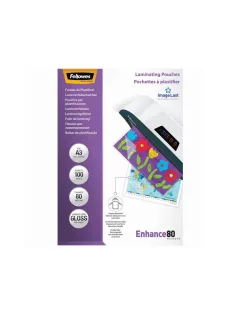   Lamináló fólia, A3, 80 mikron, fényes, 100 db/doboz, Fellowes®