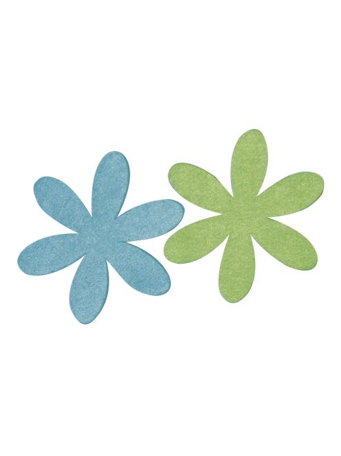 Filcmargaréta, 6 és 9 cm, kék/zöld, 2 színben, csom. 4 db