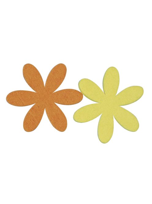 Filcmargaréta, 6 és 9 cm, sárga/narancssárga,2 színben, csom. 4 db
