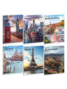 Ars Una Cityscape A/4 extra kapcsos füzet-vonalas
