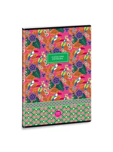   Catalina Estrada Tropical A/4 extra kapcsos füzet-négyzethálós