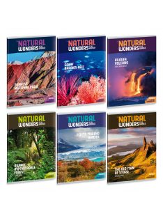   Ars Una Natural Wonders A/4 extra kapcsos füzet-négyzethálós