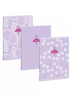   Ars Una Soft Touch Purple Spring A/4 extra kapcsos füzet-négyzethálós
