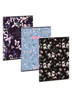   Ars Una Botanic Flowers-mix A/4 extra kapcsos füzet-négyzethálós