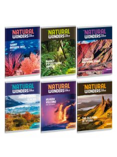   Ars Una Natural Wonders A/5 extra kapcsos füzet-négyzethálós