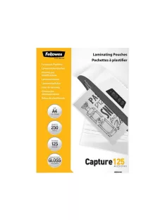   Lamináló fólia, A4, 125 mikron, fényes, 250 db/doboz, Fellowes®