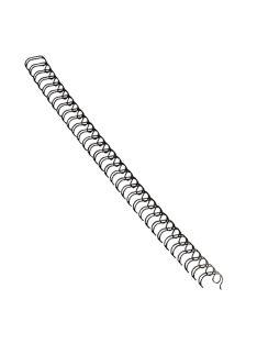   Fém spirál 3:1, 8mm, 36-50lap, Fellowes® 100 db/doboz, fekete