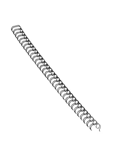   Fém spirál 3:1, 8mm, 36-50lap, Fellowes® 100 db/doboz, fekete
