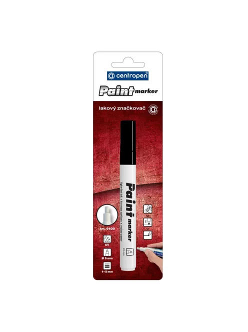 Lakkmarker 1-5mm, vágott hegy Centropen 9100 fekete