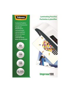   Lamináló fólia, A4, 100 mikron, fényes, 100 db/doboz, Fellowes®