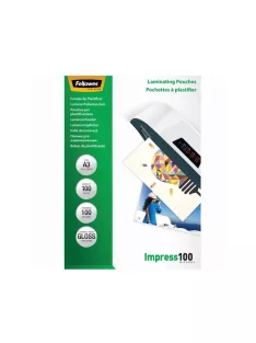   Lamináló fólia, A3, 100 mikron, fényes, 100 db/doboz, Fellowes®