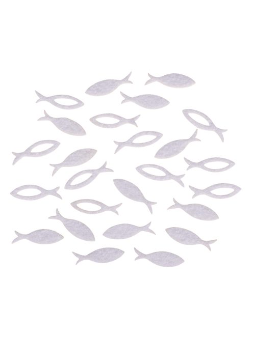 Filcmatrica, hal, fehér, 3,5x1x0,2cm, 2-féle, 36 db