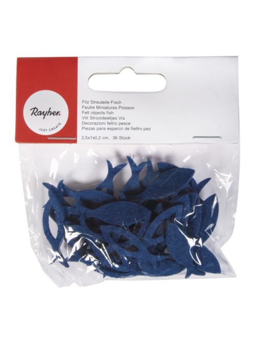 Famatrica hal, királykék, 3,5x1x0,2cm, 2-féle, 36 db