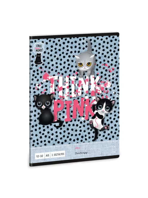 Ars Una Think Pink A/5 3. oszt. füzet 12-32