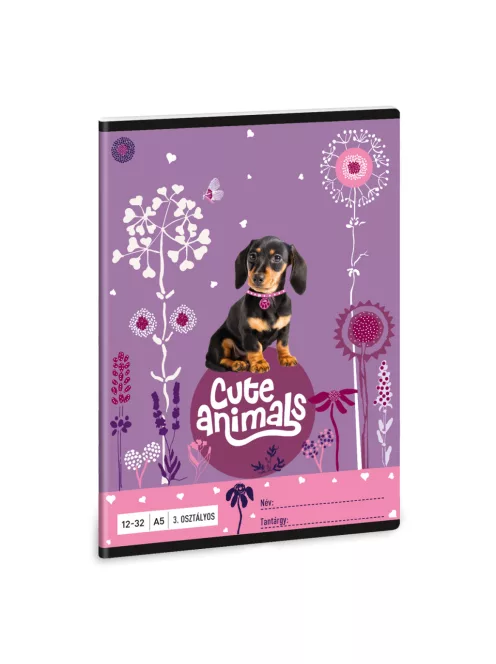Ars Una Cute Animals-puppy A/5 3. oszt. füzet 12-32