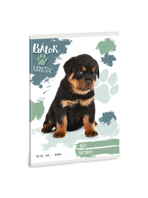 Ars Una Bátor Mancsok - Rottweiler A/5 sima füzet 20-32