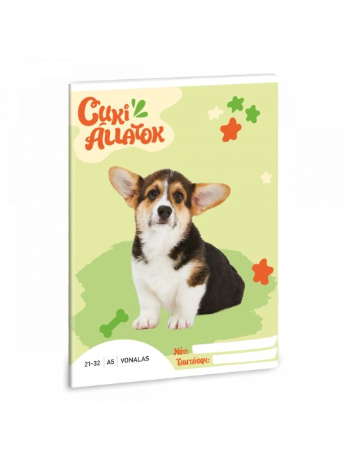 Ars Una Cuki Állatok - Welsh Corgi A/5 vonalas füzet 21-32