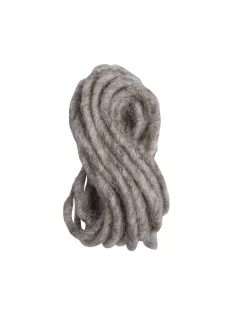 Gyapjúzsinór jutamaggal, 5mm, szürke, 3m