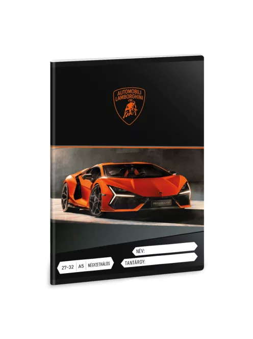 Lamborghini A/5 négyzethálós füzet 27-32