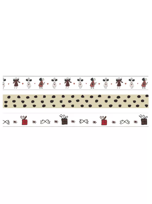 Washi Tape Set "Sweet angels" 15mm, 10m, sortiert, auf Rollen, SB-Box 3Rolle