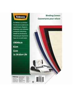   Hátlap, A4, 250 g, fényes, Fellowes® ChromoLux, 100 db/csomag, fekete