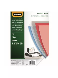 Előlap, A4, 180 mikron, 25 db/csomag, Fellowes® víztiszta